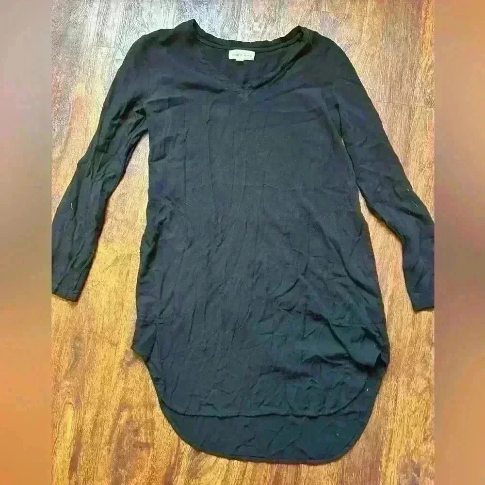 Cloth & Stone Black Midi Dress
